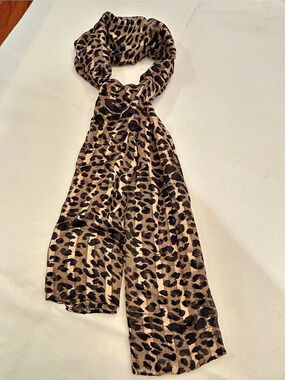 Silk Animal Print Scarf